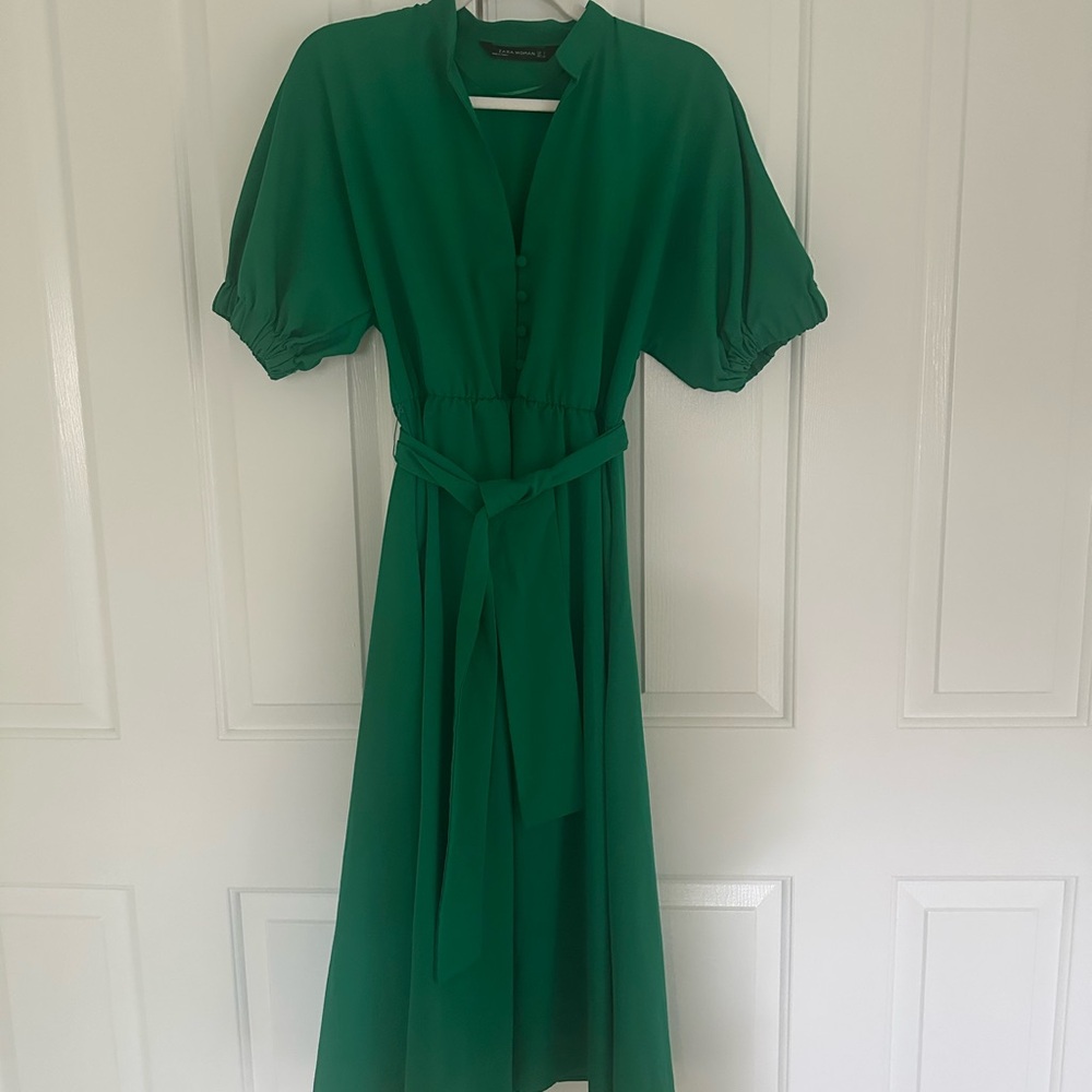 Zara Green Midi Dress